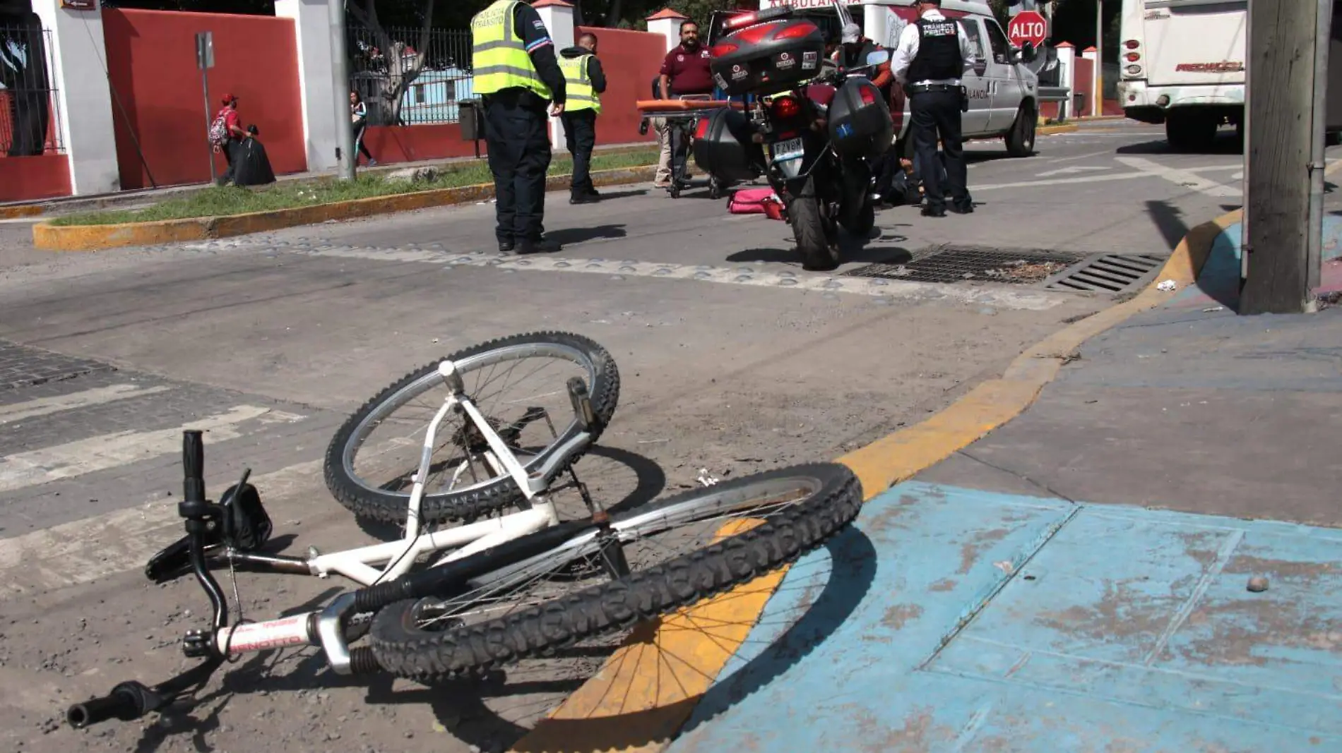 ciclista accidentado en Puebla